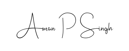 The Andilay-7BmLP typeface gives name Aman P Singh a refined look. Suitable for certificates, diplomas, and official verification. Aman P Singh signature style 4 images and pictures png