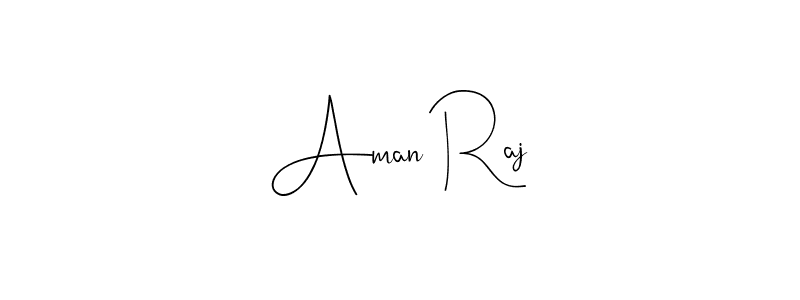 Make a beautiful signature design for name Aman Raj. With this signature (Andilay-7BmLP) style, you can create a handwritten signature for free. Aman Raj signature style 4 images and pictures png