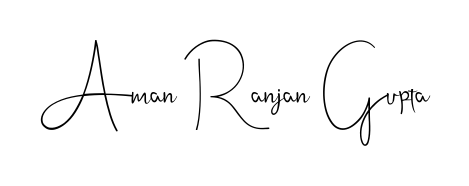 Create a personalized artistic stamp with Aman Ranjan Gupta in Andilay-7BmLP font. Perfect for visual artists, designers, and influencers. Aman Ranjan Gupta signature style 4 images and pictures png