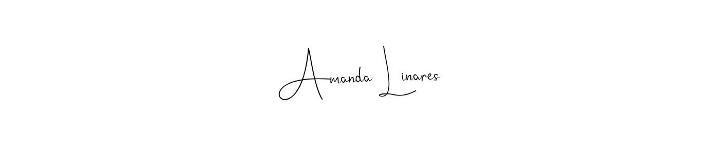 if you are searching for the best signature style for your name Amanda Linares. so please give up your signature search. here we have designed multiple signature styles  using Andilay-7BmLP. Amanda Linares signature style 4 images and pictures png