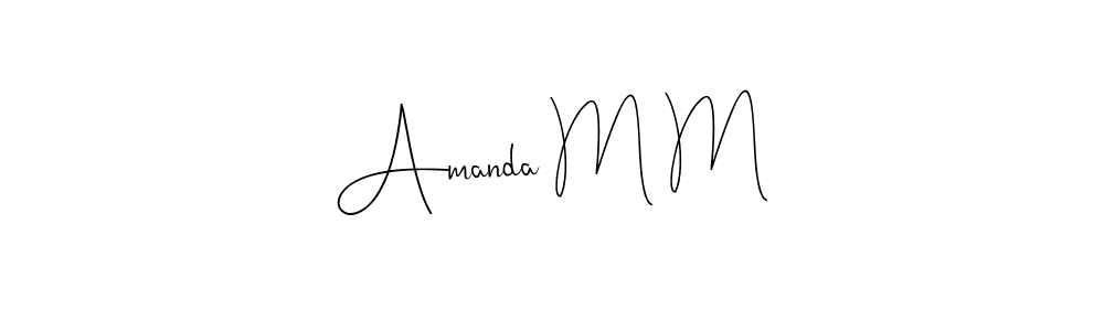 The best way (Andilay-7BmLP) to make a short signature is to pick only two or three words in your name. The name Amanda M M include a total of six letters. For converting this name. Amanda M M signature style 4 images and pictures png