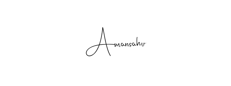How to make Amansahu name signature. Use Andilay-7BmLP style for creating short signs online. This is the latest handwritten sign. Amansahu signature style 4 images and pictures png