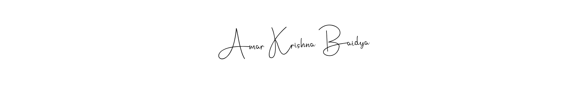 Use a signature maker to create a handwritten signature online. With this signature software, you can design (Andilay-7BmLP) your own signature for name Amar Krishna Baidya. Amar Krishna Baidya signature style 4 images and pictures png