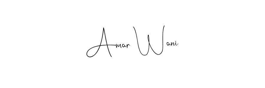 Make a beautiful signature design for name Amar Wani. Use this online signature maker to create a handwritten signature for free. Amar Wani signature style 4 images and pictures png