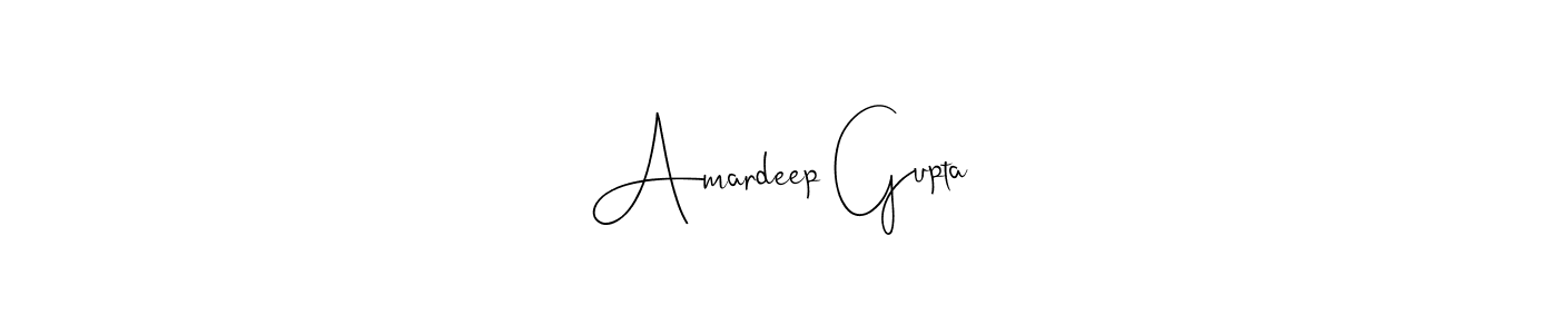 How to make Amardeep Gupta name signature. Use Andilay-7BmLP style for creating short signs online. This is the latest handwritten sign. Amardeep Gupta signature style 4 images and pictures png
