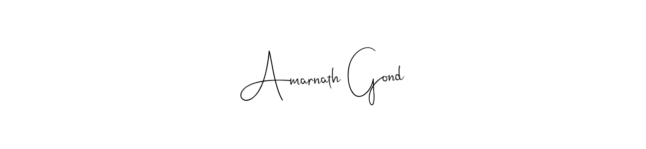 How to make Amarnath Gond name signature. Use Andilay-7BmLP style for creating short signs online. This is the latest handwritten sign. Amarnath Gond signature style 4 images and pictures png