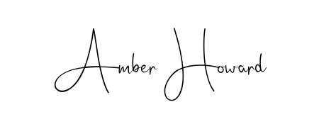 How to make Amber Howard name signature. Use Andilay-7BmLP style for creating short signs online. This is the latest handwritten sign. Amber Howard signature style 4 images and pictures png