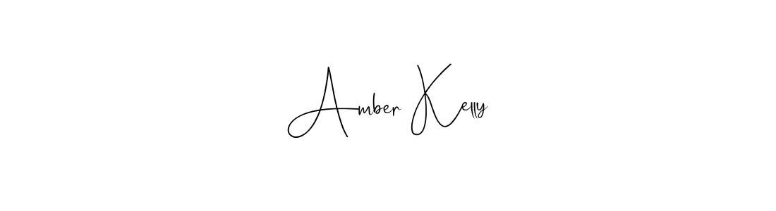 How to make Amber Kelly name signature. Use Andilay-7BmLP style for creating short signs online. This is the latest handwritten sign. Amber Kelly signature style 4 images and pictures png