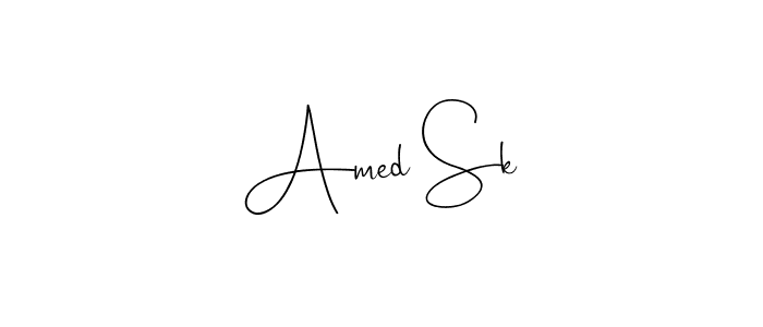 How to Draw Amed Sk signature style? Andilay-7BmLP is a latest design signature styles for name Amed Sk. Amed Sk signature style 4 images and pictures png