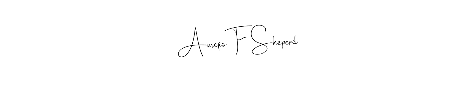 The best way (Andilay-7BmLP) to make a short signature is to pick only two or three words in your name. The name Amelia F Sheperd include a total of six letters. For converting this name. Amelia F Sheperd signature style 4 images and pictures png