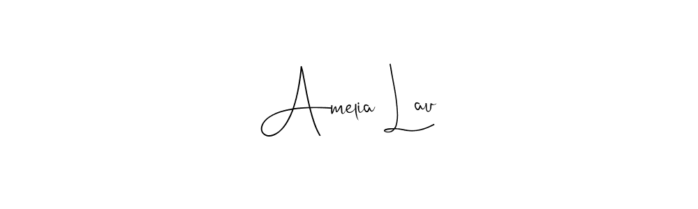 if you are searching for the best signature style for your name Amelia Lau. so please give up your signature search. here we have designed multiple signature styles  using Andilay-7BmLP. Amelia Lau signature style 4 images and pictures png