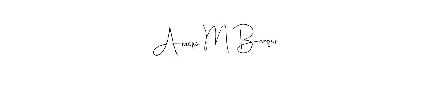 This is the best signature style for the Amelia M Berger name. Also you like these signature font (Andilay-7BmLP). Mix name signature. Amelia M Berger signature style 4 images and pictures png