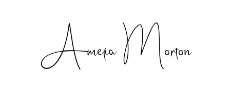A modern signature idea for name Amelia Morton using Andilay-7BmLP font. Clean strokes and elegant curves make it stand out instantly. Amelia Morton signature style 4 images and pictures png