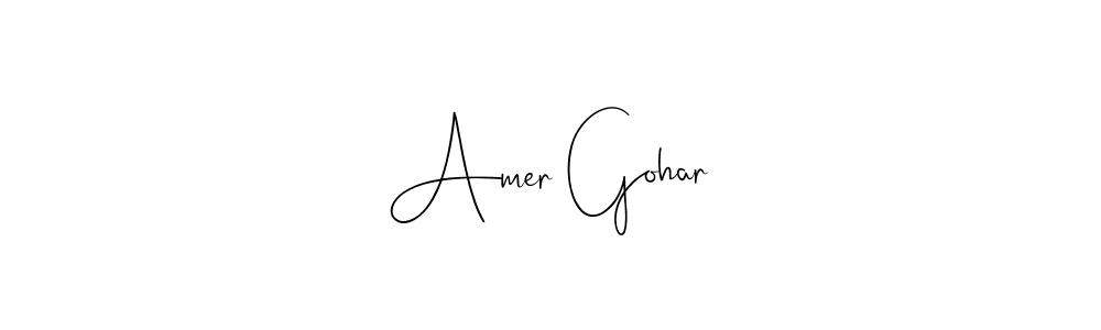 Here are the top 10 professional signature styles for the name Amer Gohar. These are the best autograph styles you can use for your name. Amer Gohar signature style 4 images and pictures png