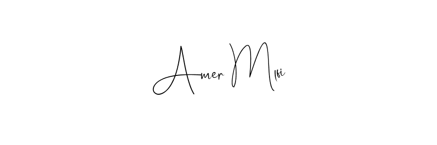 Design your own signature with our free online signature maker. With this signature software, you can create a handwritten (Andilay-7BmLP) signature for name Amer Mlfi. Amer Mlfi signature style 4 images and pictures png