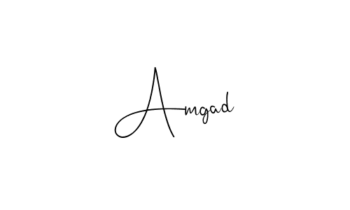 Design your own signature with our free online signature maker. With this signature software, you can create a handwritten (Andilay-7BmLP) signature for name Amgad. Amgad signature style 4 images and pictures png