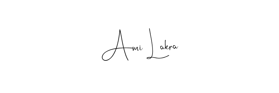 Design your own signature with our free online signature maker. With this signature software, you can create a handwritten (Andilay-7BmLP) signature for name Ami Lakra. Ami Lakra signature style 4 images and pictures png