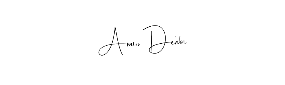Andilay-7BmLP is a professional signature style that is perfect for those who want to add a touch of class to their signature. It is also a great choice for those who want to make their signature more unique. Get Amin Dehbi name to fancy signature for free. Amin Dehbi signature style 4 images and pictures png