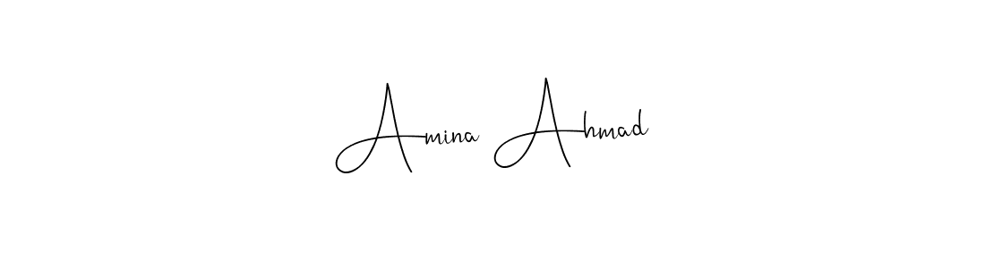 Use a signature maker to create a handwritten signature online. With this signature software, you can design (Andilay-7BmLP) your own signature for name Amina Ahmad. Amina Ahmad signature style 4 images and pictures png