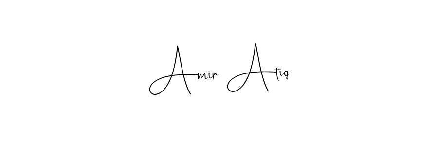 The best way (Andilay-7BmLP) to make a short signature is to pick only two or three words in your name. The name Amir Atiq include a total of six letters. For converting this name. Amir Atiq signature style 4 images and pictures png