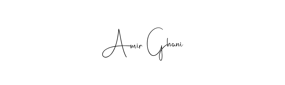 You should practise on your own different ways (Andilay-7BmLP) to write your name (Amir Ghani) in signature. don't let someone else do it for you. Amir Ghani signature style 4 images and pictures png