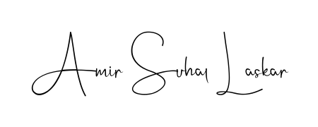 The Andilay-7BmLP handwriting style adds charm and authenticity to name Amir Suhal Laskar. A wonderful choice for personal thank-you notes. Amir Suhal Laskar signature style 4 images and pictures png