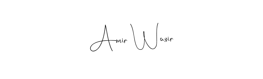 Use a signature maker to create a handwritten signature online. With this signature software, you can design (Andilay-7BmLP) your own signature for name Amir Wazir. Amir Wazir signature style 4 images and pictures png