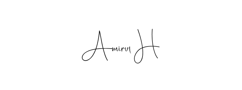 Once you've used our free online signature maker to create your best signature Andilay-7BmLP style, it's time to enjoy all of the benefits that Amirul H name signing documents. Amirul H signature style 4 images and pictures png