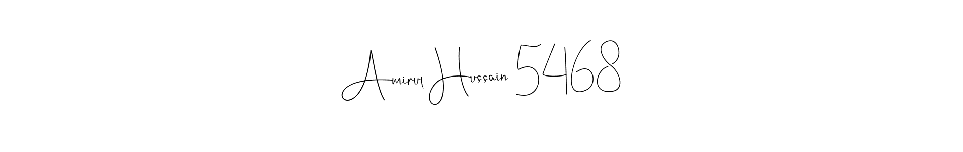 You can use this online signature creator to create a handwritten signature for the name Amirul Hussain 5468. This is the best online autograph maker. Amirul Hussain 5468 signature style 4 images and pictures png