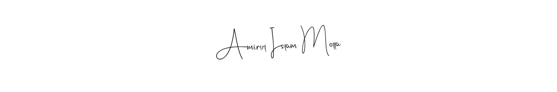 Create a beautiful signature design for name Amirul Islam Molla. With this signature (Andilay-7BmLP) fonts, you can make a handwritten signature for free. Amirul Islam Molla signature style 4 images and pictures png