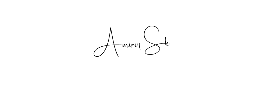 Also we have Amirul Sk name is the best signature style. Create professional handwritten signature collection using Andilay-7BmLP autograph style. Amirul Sk signature style 4 images and pictures png