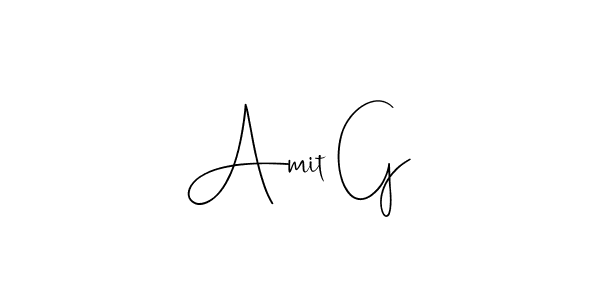 Also we have Amit G name is the best signature style. Create professional handwritten signature collection using Andilay-7BmLP autograph style. Amit G signature style 4 images and pictures png
