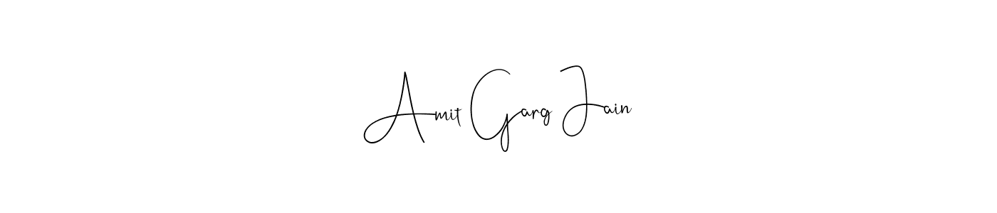 How to make Amit Garg Jain name signature. Use Andilay-7BmLP style for creating short signs online. This is the latest handwritten sign. Amit Garg Jain signature style 4 images and pictures png