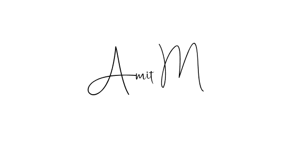 Andilay-7BmLP is a professional signature style that is perfect for those who want to add a touch of class to their signature. It is also a great choice for those who want to make their signature more unique. Get Amit M name to fancy signature for free. Amit M signature style 4 images and pictures png
