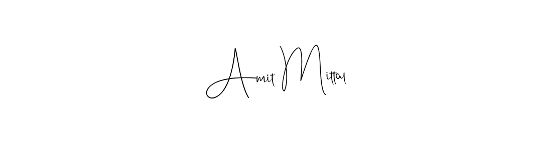 How to make Amit Mittal name signature. Use Andilay-7BmLP style for creating short signs online. This is the latest handwritten sign. Amit Mittal signature style 4 images and pictures png