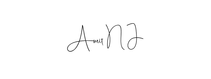 Use a signature maker to create a handwritten signature online. With this signature software, you can design (Andilay-7BmLP) your own signature for name Amit N J. Amit N J signature style 4 images and pictures png