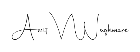 A dynamic signature style for Amit V Waghmare using Andilay-7BmLP script. Designed to look authentic, handwritten, and professional. Amit V Waghmare signature style 4 images and pictures png
