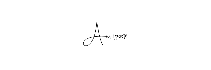 How to make Amitposte signature? Andilay-7BmLP is a professional autograph style. Create handwritten signature for Amitposte name. Amitposte signature style 4 images and pictures png