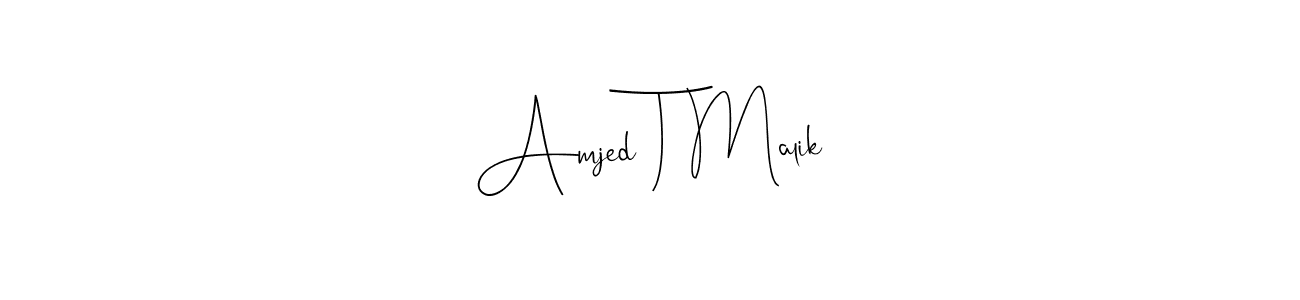 Similarly Andilay-7BmLP is the best handwritten signature design. Signature creator online .You can use it as an online autograph creator for name Amjed T Malik. Amjed T Malik signature style 4 images and pictures png