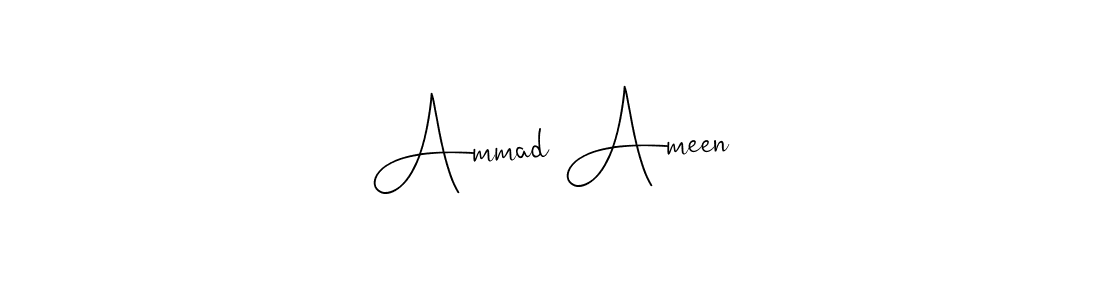 Use a signature maker to create a handwritten signature online. With this signature software, you can design (Andilay-7BmLP) your own signature for name Ammad Ameen. Ammad Ameen signature style 4 images and pictures png