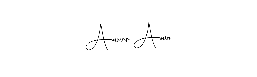 How to make Ammar Amin name signature. Use Andilay-7BmLP style for creating short signs online. This is the latest handwritten sign. Ammar Amin signature style 4 images and pictures png