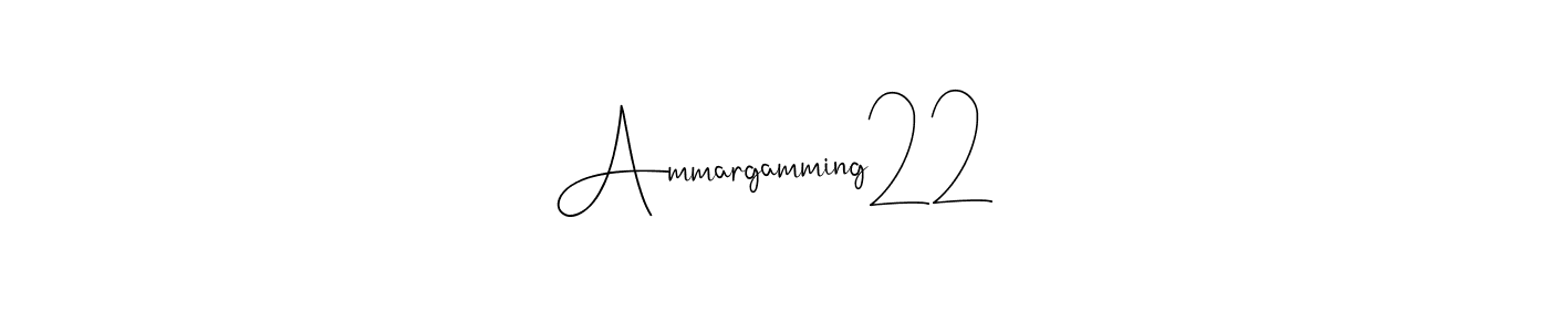 How to make Ammargamming22 name signature. Use Andilay-7BmLP style for creating short signs online. This is the latest handwritten sign. Ammargamming22 signature style 4 images and pictures png