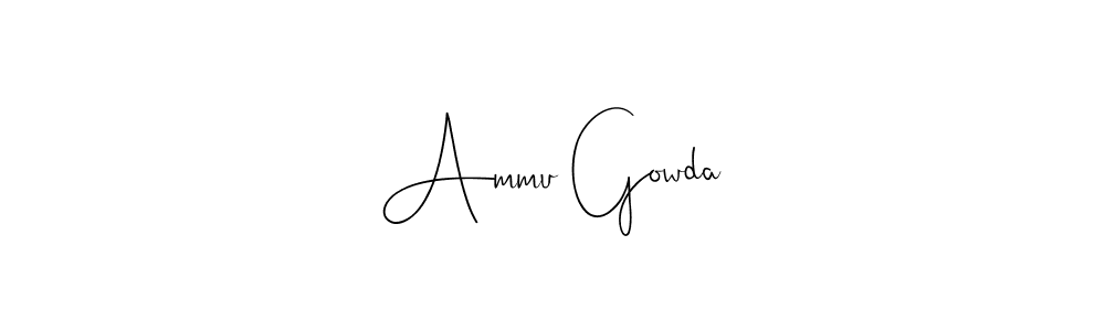 Design your own signature with our free online signature maker. With this signature software, you can create a handwritten (Andilay-7BmLP) signature for name Ammu Gowda. Ammu Gowda signature style 4 images and pictures png