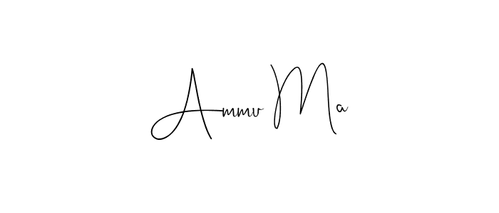 How to make Ammu Ma name signature. Use Andilay-7BmLP style for creating short signs online. This is the latest handwritten sign. Ammu Ma signature style 4 images and pictures png