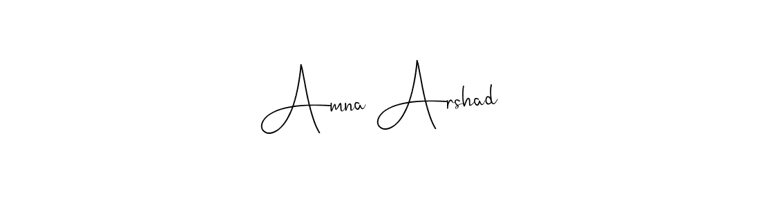 Make a beautiful signature design for name Amna Arshad. Use this online signature maker to create a handwritten signature for free. Amna Arshad signature style 4 images and pictures png