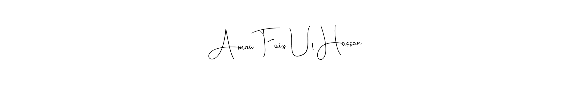 Also You can easily find your signature by using the search form. We will create Amna Faiz Ul Hassan name handwritten signature images for you free of cost using Andilay-7BmLP sign style. Amna Faiz Ul Hassan signature style 4 images and pictures png