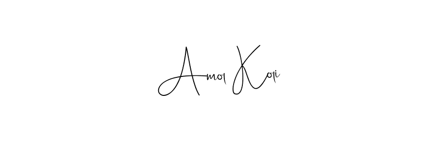 Design your own signature with our free online signature maker. With this signature software, you can create a handwritten (Andilay-7BmLP) signature for name Amol Koli. Amol Koli signature style 4 images and pictures png