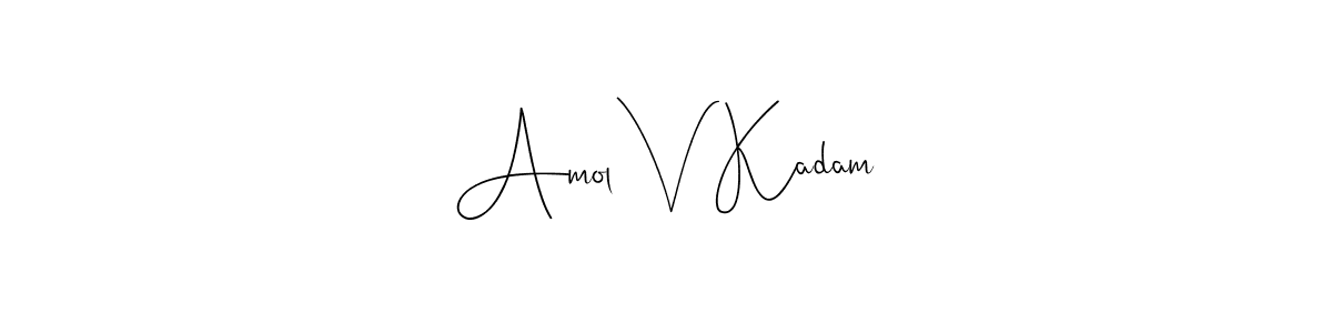 Here are the top 10 professional signature styles for the name Amol V Kadam. These are the best autograph styles you can use for your name. Amol V Kadam signature style 4 images and pictures png