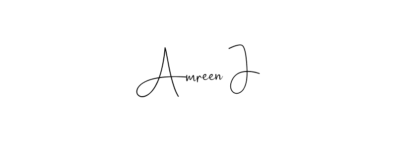 Make a beautiful signature design for name Amreen J. Use this online signature maker to create a handwritten signature for free. Amreen J signature style 4 images and pictures png