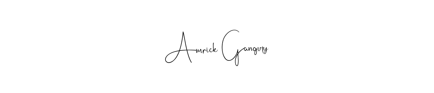 Also we have Amrick Ganguly name is the best signature style. Create professional handwritten signature collection using Andilay-7BmLP autograph style. Amrick Ganguly signature style 4 images and pictures png